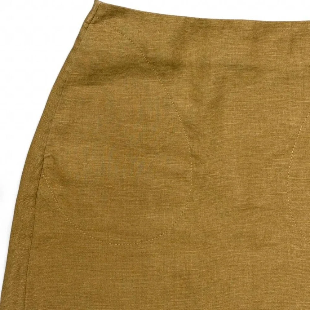 & Other Stories Paris Atelier Mustard Linen Skirt